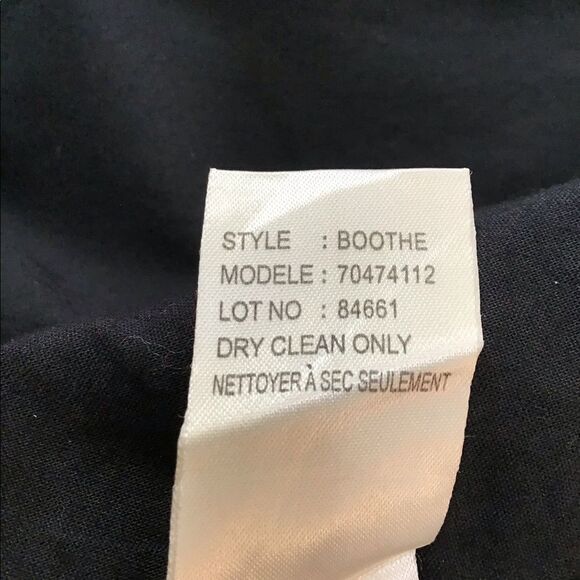 Theory Blazer Black Boothe Pinstripe 2-Button Stretch Blazer Size 8 - Picture 13 of 13